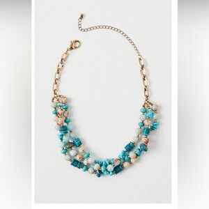 Free People Riverside Beaded Layered Necklace NWT $38